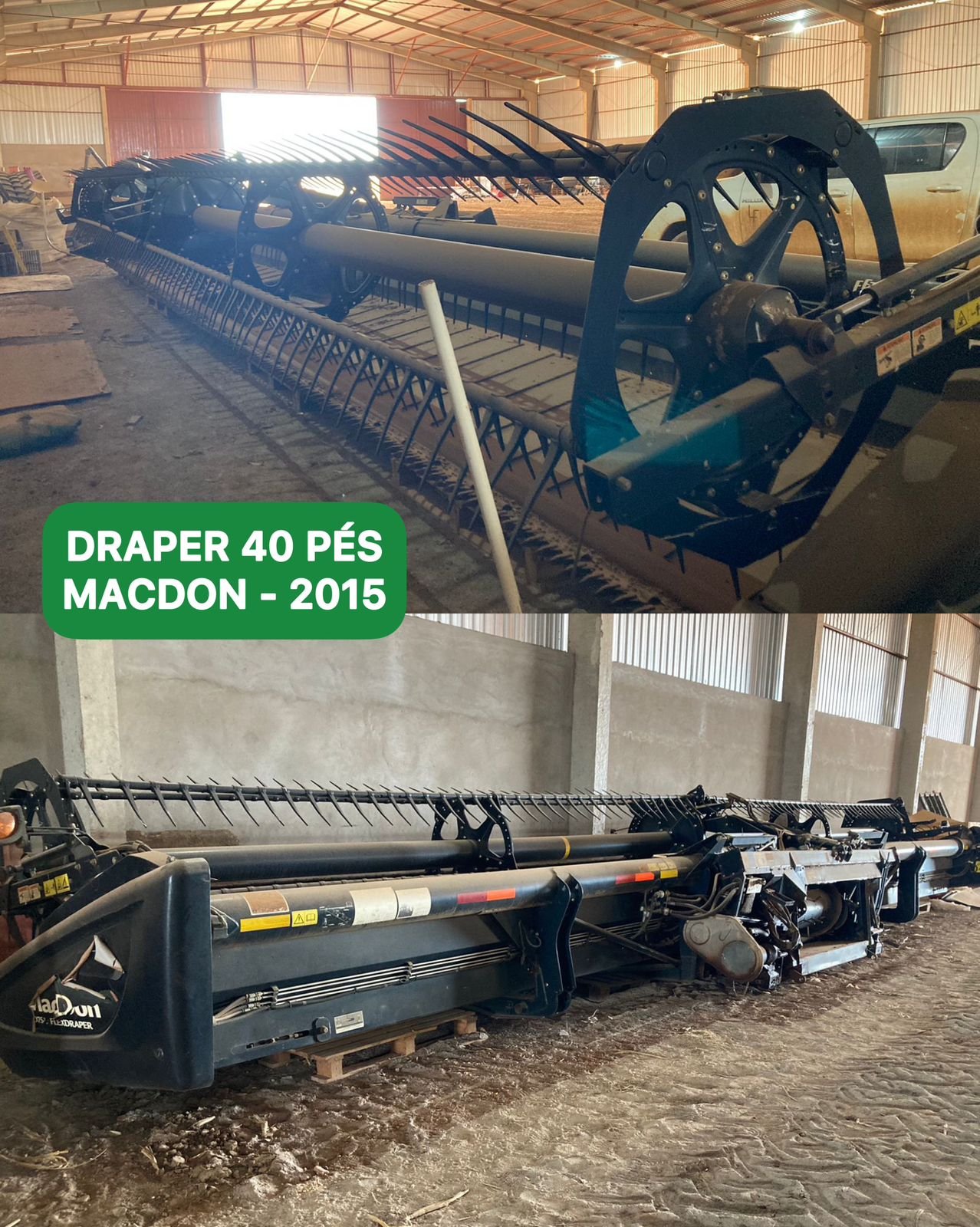 Plataforma Draper, MacDon 40 pés, Ano 2015